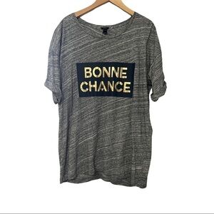 J. Crew Bonne Chance Tee Size Medium